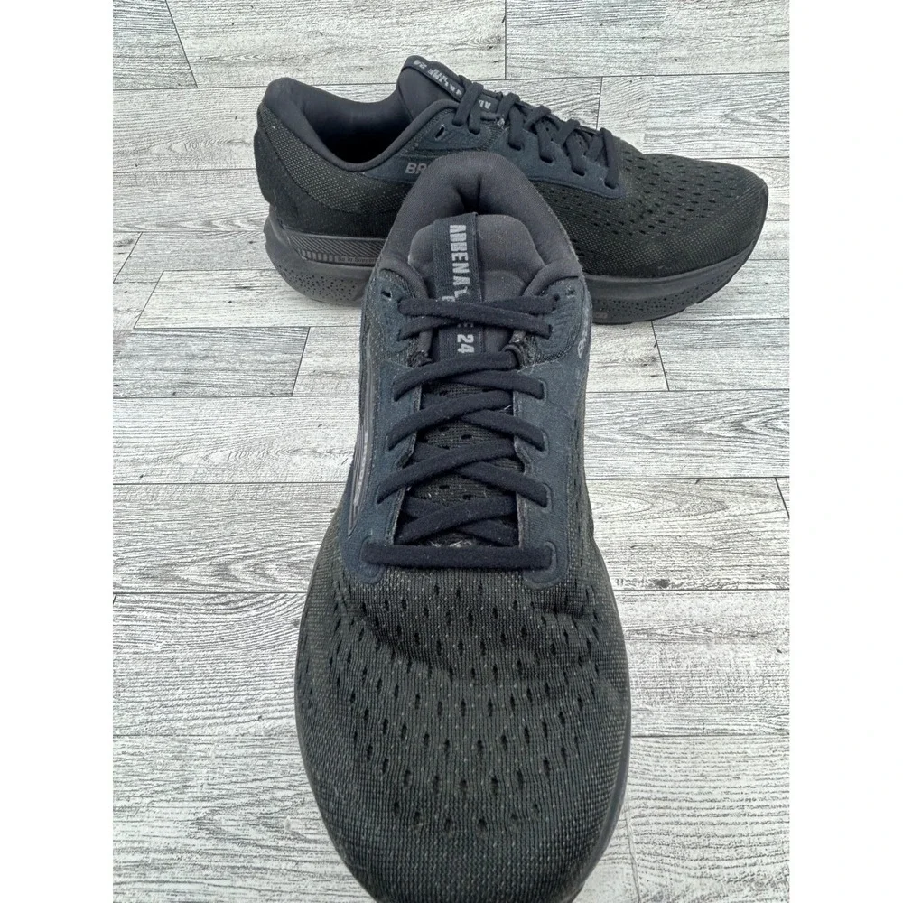 Brooks Adrenaline GTS 24 Women Sz 10.5 Wide 2E Black Running Shoes 1204262E020